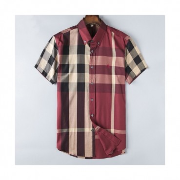 [버버리]Burberry 2020 Mens Vintage Short Sleeved Check Tshirts - 버버리 2020 남성 빈티지 체크 반팔 셔츠 Bur02577x.Size(m 