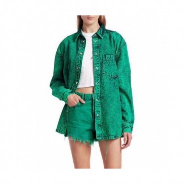 [알렉산더왕]Alexsander Wang 2020 Womens Trendy Denim Shirt - 알렉산더왕 2020 여성 트렌디 데님 셔츠 Alw0085x.Size(s 