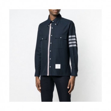 [톰브라운]Thom Browne 2020 Mens Strap Cotton Shirts - 톰브라운 2020 남성 스트랩 코튼 셔츠 Thom0607x.Size(s 