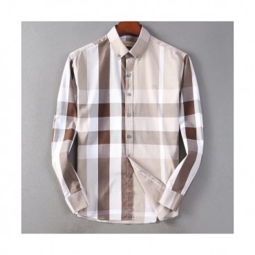 [버버리]Burberry 2020 Mens Classic Casual Cotton Check Tshirts - 버버리 2020 남성 클래식 캐쥬얼 코튼 체크 셔츠 Bur02202x.Size(m 