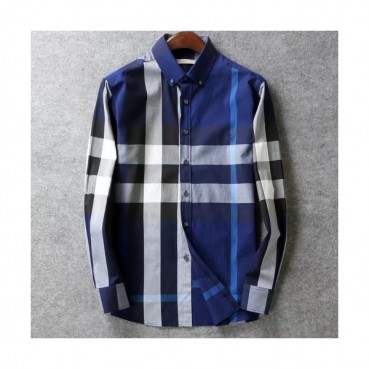 [버버리]Burberry 2020 Mens Classic Casual Cotton Check Tshirts - 버버리 2020 남성 클래식 캐쥬얼 코튼 체크 셔츠 Bur02200x.Size(m 
