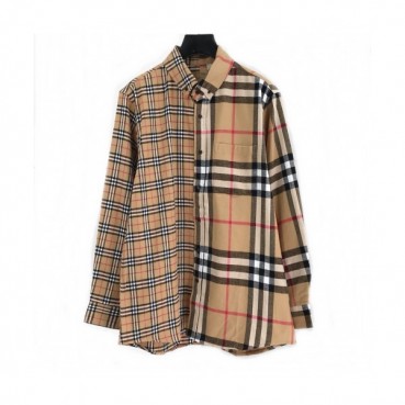 [버버리]Burberry 2020 Mens Classic Casual Cotton Check Tshirts - 버버리 2020 남성 클래식 캐쥬얼 코튼 체크 셔츠 Bur02141x.Size(xs 