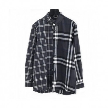[버버리]Burberry 2020 Mens Classic Casual Cotton Check Tshirts - 버버리 2020 남성 클래식 캐쥬얼 코튼 체크 셔츠 Bur02140x.Size(xs 