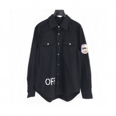 [오프화이트]Off white 2020 Mens Basic Logo Denim Tshirts - 오프화이트 2020 남성 베이직 로고 오버사이즈 데님 셔츠 Off0378x.Size(m 