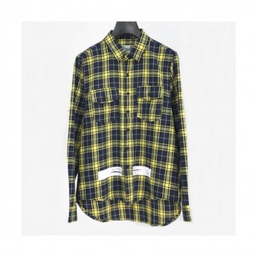[오프화이트]Off white 2020 Mens Basic Logo Wool Shirts - 오프화이트 2020 남성 베이직 로고 오버사이즈 울 체크 셔츠 Off0355x.Size(m 
