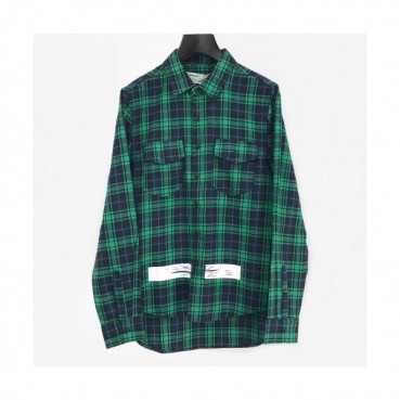 [오프화이트]Off white 2020 Mens Basic Logo Wool Shirts - 오프화이트 2020 남성 베이직 로고 오버사이즈 울 체크 셔츠 Off0354x.Size(m 
