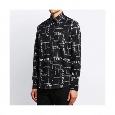 Givenchy Mens Dress Shirts - 지방시 남성 블랙 셔츠 Giv295x