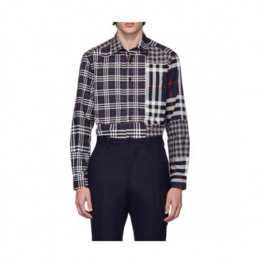 [버버리]Burberry 2020 Mens Classic Casual Cotton Check Tshirts - 버버리 2020 남성 클래식 캐쥬얼 코튼 체크 셔츠 Bur02013x.Size(m 