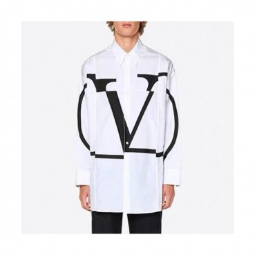 Valentino 2020 Mens Logo Tencel Shirts - 발렌티노 2020 남성 로고 텐셀 셔츠 Val0322x.Size(m 
