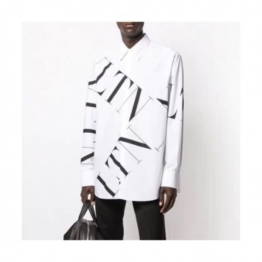 Valentino 2020 Mens Logo Cotton Shirts - 발렌티노 2020 남성 로고 코튼 셔츠 Val0320x.Size(s 