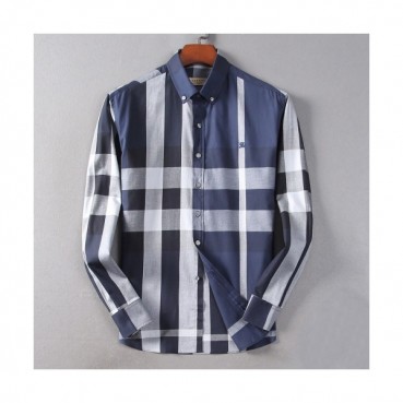 [버버리]Burberry 2020 Mens Classic Casual Cotton Check Tshirts - 버버리 2020 남성 클래식 캐쥬얼 코튼 체크 셔츠 Bur01962x.Size(m 
