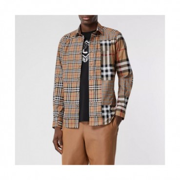 [버버리]Burberry 2020 Mm/Wm Vintage Casual Cotton Tshirts - 버버리 2020 남자 빈티지 캐쥬얼 코튼 셔츠 Bur01872x.Size(xs 