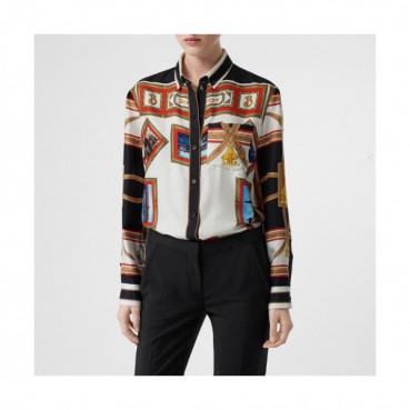 Burberry 2019 Womens Classic Casual Silk Tshirts - 버버리 2019 여성 클래식 캐쥬얼 실크 셔츠 Bur01769x.Size(s 