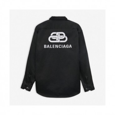 Balenciaga 2019 Mens Logo Cotton shirt - 발렌시아가 2019 남성 로고 코튼 셔츠 Bal0381x.Size(s 