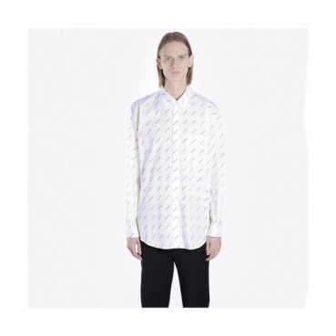 Balenciaga 2019 Mens Logo Cotton shirt - 발렌시아가 2019 남성 로고 코튼 셔츠 Bal0370x.Size(s 