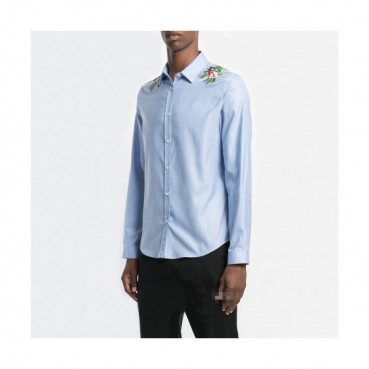 Gucci 2019 Mens Neck Logo Slim Fit Cotton shirt - 구찌 2019 남성 넥로고 슬림핏 코튼 셔츠 Guc01714x.Size(m 