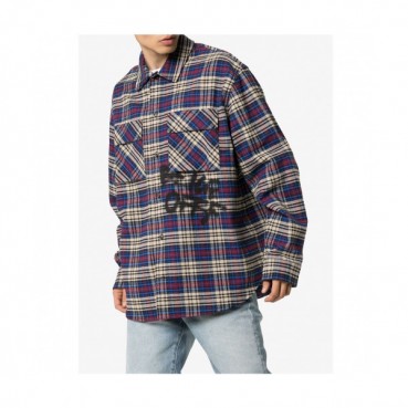 Off white 2019 Mens Basic Logo Wool Shirt - 오프화이트 2019 남성 베이직 로고 오버사이즈 울 체크 셔츠 Off0228x.Size(xs 