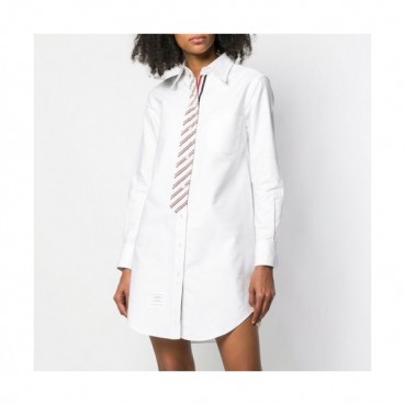 Thom Browne Womens Strap Cotton Shirt - 톰브라운 여성 스트랩 코튼 셔츠 Thom393x