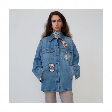 Acne 2019 Mm/Wm Logo Denim shirt - 아크네 2019 남자 로고 데님 셔츠 Acn0032x.Size(2xs 