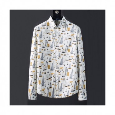 Louis vuitton 2019 Mens Logo Slim Fit Cotton shirt - 루이비통 2019 남성 로고 슬림핏 코튼 셔츠 Lou01332x.Size(m 
