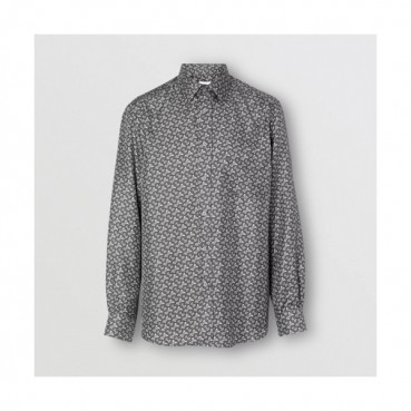 Burberry 2019 Mens Vintage Logo Silk shirt - 버버리 2019 남성 빈티지 로고 실크 셔츠 Bur01296x.Size(s 