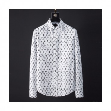 Louis vuitton 2019 Mens Logo Slim Fit Cotton shirt - 루이비통 2019 남성 로고 슬림핏 코튼 셔츠 Lou01306x.Size(m 