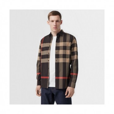 Burberry 2019 Mens Vintage Logo Cotton shirt - 버버리 2019 남성 빈티지 로고 코튼 셔츠 Bur01273x.Size(s 