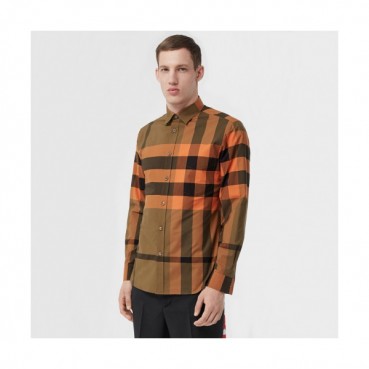 Burberry 2019 Mens Vintage Logo Cotton shirt - 버버리 2019 남성 빈티지 로고 코튼 셔츠 Bur01271x.Size(s 