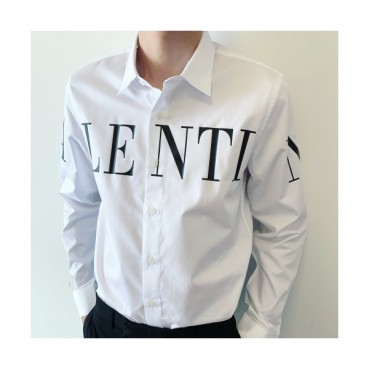 Valentino 2019 Mens Logo Slim Fit Silket Shirt - 발렌티노 남성 로고 슬림핏 실켓 셔츠 Val0263x.Size(m 