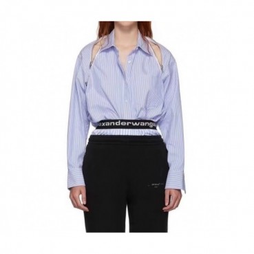 [매장판]Alexsander Wang 2019 Womens Zipper Cotton Shirt - 알렉산더왕 2019 여성 지퍼 코튼 셔츠 Alw0016x.Size(s 