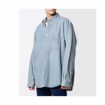 Balenciaga 2019 Mens Logo Oversize Cotton shirt - 발렌시아가 2019 남성 로고 오버사이즈 코튼 셔츠 Bal0302x.Size(m 