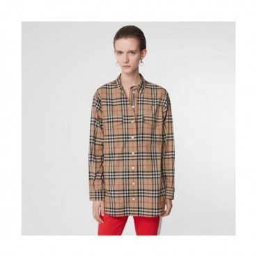 Burberry 2019 Womens Vintage Logo shirt - 버버리 2019 여성 빈티지 로고 셔츠 Bur01178x.Size(s 