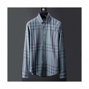 Burberry 2019 Mens Vintage Logo Slim Fit Cotton shirt - 버버리 2019 남성 빈티지 로고 슬림핏 코튼 셔츠 Bur01095x.Size(m 