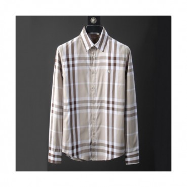 Burberry 2019 Mens Vintage Logo Slim Fit Cotton shirt - 버버리 2019 남성 빈티지 로고 슬림핏 코튼 셔츠 Bur01094x.Size(m 
