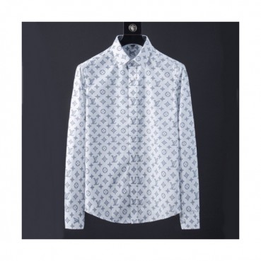 Louis vuitton 2019 Mens Logo Slim Fit Cotton shirt - 루이비통 2019 남성 로고 슬림핏 코튼 셔츠 Lou01245x.Size(m 