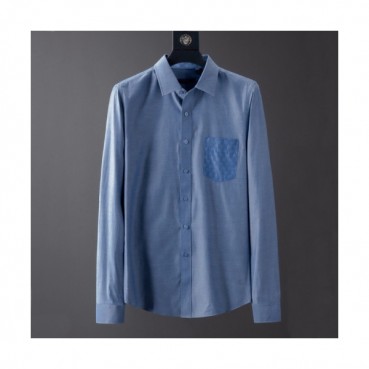 Louis vuitton 2019 Mens Logo Slim Fit Cotton shirt - 루이비통 2019 남성 로고 슬림핏 코튼 셔츠 Lou01243x.Size(m 