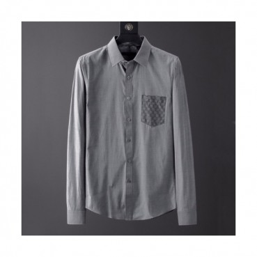 Louis vuitton 2019 Mens Logo Slim Fit Cotton shirt - 루이비통 2019 남성 로고 슬림핏 코튼 셔츠 Lou01242x.Size(m 