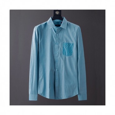 Louis vuitton 2019 Mens Logo Slim Fit Cotton shirt - 루이비통 2019 남성 로고 슬림핏 코튼 셔츠 Lou01240x.Size(m 