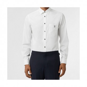 Burberry 2019 Mens Vintage Logo Slim Fit Cotton shirt - 버버리 2019 남성 빈티지 로고 슬림핏 코튼 셔츠 Bur1029x.Size(s 