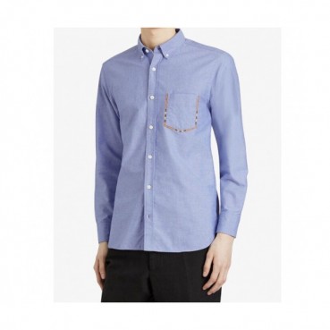 Burberry 2019 Mens Vintage Logo Slim Fit Cotton shirt - 버버리 2019 남성 빈티지 로고 슬림핏 코튼 셔츠 Bur1009x.Size(s 