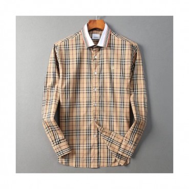 Burberry 2019 Mens Vintage Logo Slim Fit Cotton shirt - 버버리 2019 남성 빈티지 로고 슬림핏 코튼 셔츠 Bur1006x.Size(m 