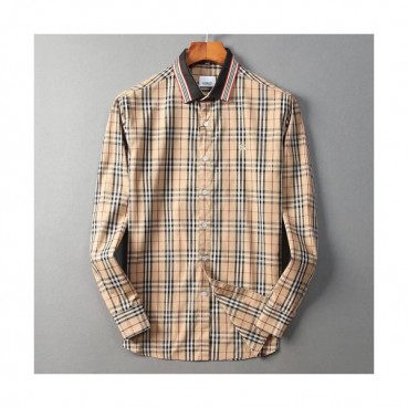 Burberry 2019 Mens Vintage Logo Slim Fit Cotton shirt - 버버리 2019 남성 빈티지 로고 슬림핏 코튼 셔츠 Bur1005x.Size(m 