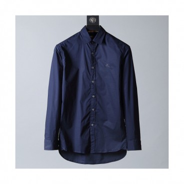 Burberry 2019 Mens Vintage Logo Slim Fit Cotton shirt - 버버리 2019 남성 빈티지 로고 슬림핏 코튼 셔츠 Bur0995x.Size(s 