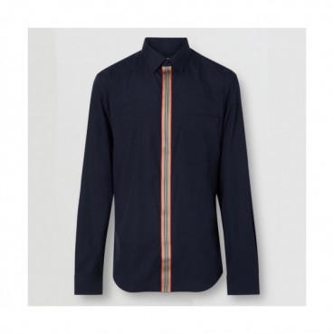 Burberry 2019 Mens Vintage Logo Slim Fit Cotton shirt - 버버리 2019 남성 빈티지 로고 슬림핏 코튼 셔츠 Bur0915x.Size(s 