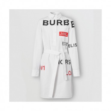 Burberry 2019 Womens Horseferry  Slim Fit Cotton shirt - 버버리 2019 여성 로고 슬림핏 코튼 셔츠 Bur0900x.Size(s 