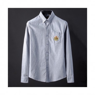 Burberry 2019 Mens Logo Slim Fit Cotton shirt - 버버리 2019 남성 로고 슬림핏 코튼 셔츠 Bur0878x.Size(m 