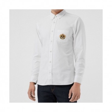 Burberry 2019 Mens Logo Slim Fit Cotton shirt - 버버리 2019 남성 로고 슬림핏 코튼 셔츠 Bur0877x.Size(m 