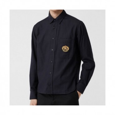Burberry 2019 Mens Logo Slim Fit Cotton shirt - 버버리 2019 남성 로고 슬림핏 코튼 셔츠 Bur0876x.Size(m 