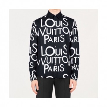 Louis vuitton 2019 Mens Logo Slim Fit Cotton shirt - 루이비통 2019 남성 로고 슬림핏 코튼 셔츠 Lou01209x.Size(m 