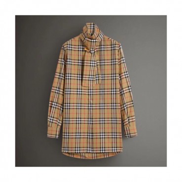 Burberry 2019 Womens Vintage Cotton Shirt - 버버리 2019 여성 빈티지 코튼 셔츠 Bur014x.Size(s 